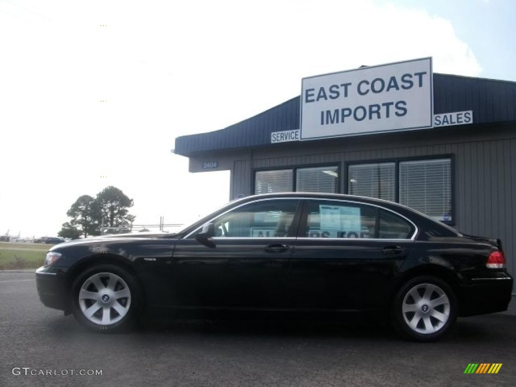 2007 7 Series 750Li Sedan - Black Sapphire Metallic / Beige photo #2