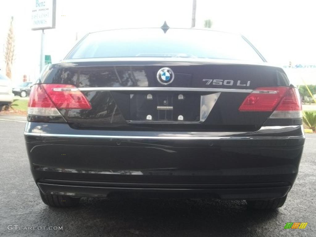 2007 7 Series 750Li Sedan - Black Sapphire Metallic / Beige photo #3