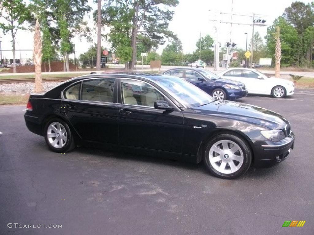 2007 7 Series 750Li Sedan - Black Sapphire Metallic / Beige photo #4