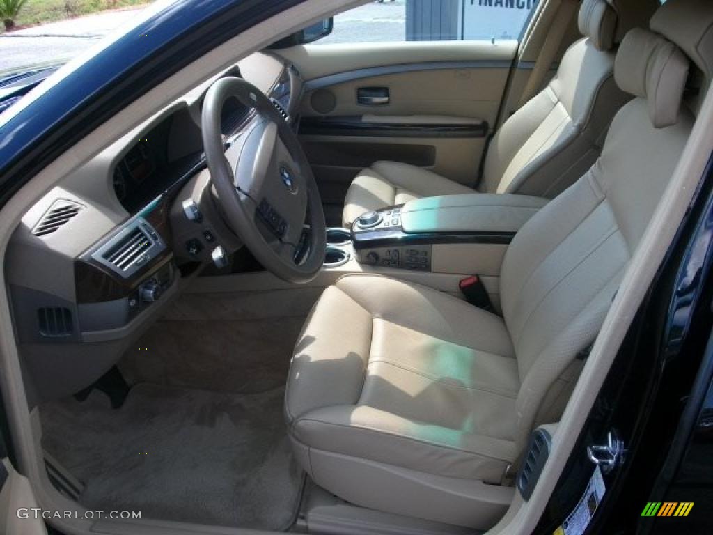 2007 7 Series 750Li Sedan - Black Sapphire Metallic / Beige photo #6
