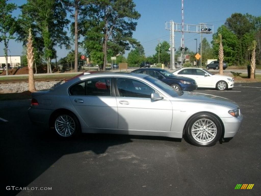 2005 7 Series 745i Sedan - Titanium Silver Metallic / Basalt Grey/Flannel Grey photo #4