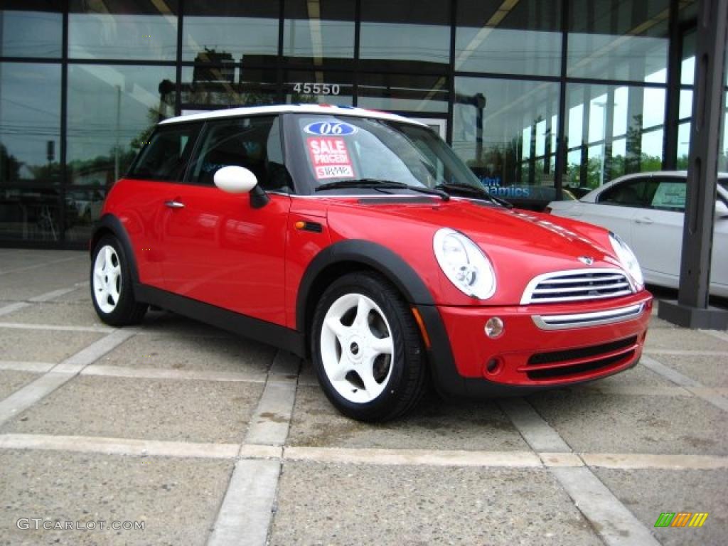 2006 Cooper Hardtop - Chili Red / Space Gray/Panther Black photo #1