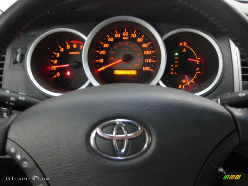 2009 Tacoma V6 TRD Sport Double Cab 4x4 - Super White / Graphite Gray photo #2