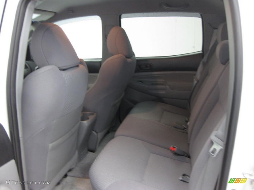 2009 Tacoma V6 TRD Sport Double Cab 4x4 - Super White / Graphite Gray photo #9