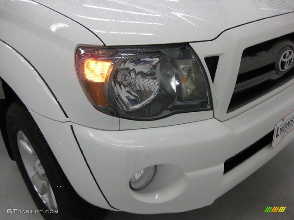 2009 Tacoma V6 TRD Sport Double Cab 4x4 - Super White / Graphite Gray photo #16