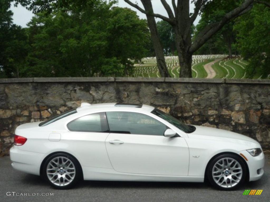 2007 3 Series 335i Coupe - Alpine White / Saddle Brown/Black photo #2