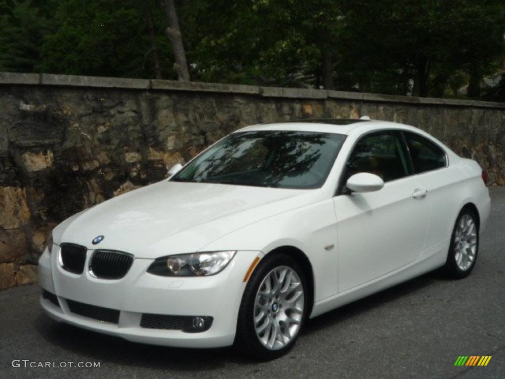 2007 3 Series 335i Coupe - Alpine White / Saddle Brown/Black photo #4