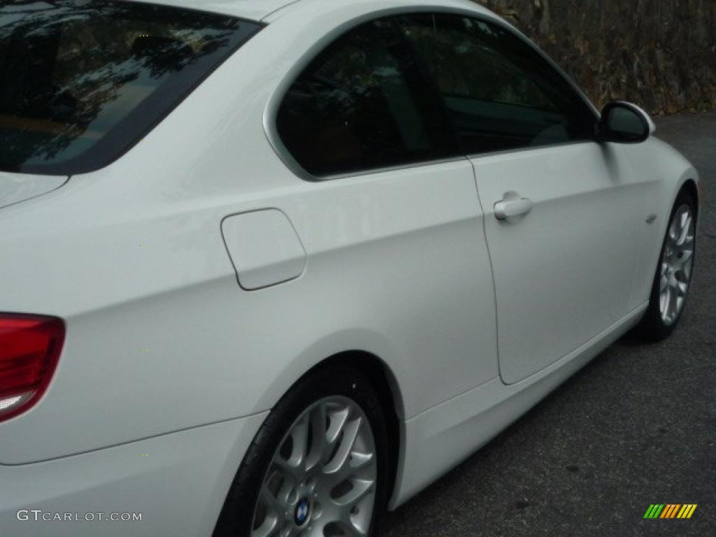 2007 3 Series 335i Coupe - Alpine White / Saddle Brown/Black photo #11