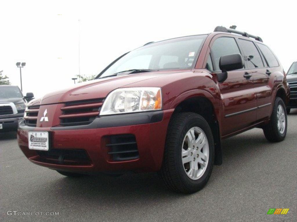 2005 Endeavor LS AWD - Ultra Red Pearl / Charcoal photo #1