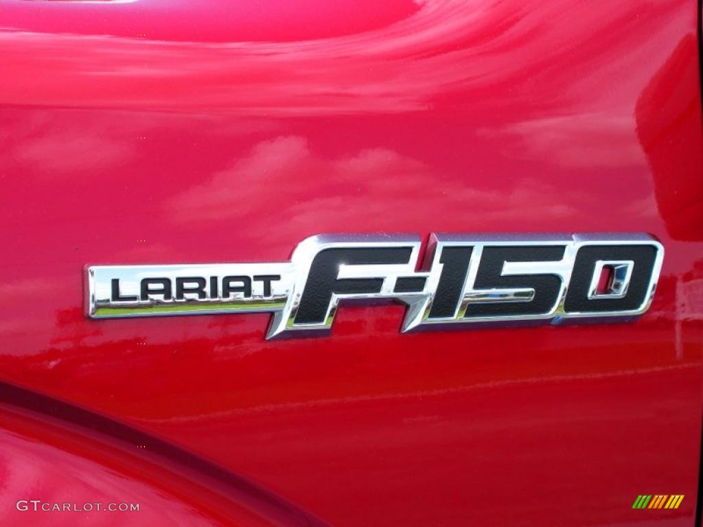2010 F150 Lariat SuperCab - Red Candy Metallic / Tan photo #4