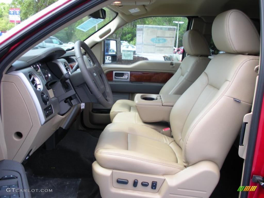 2010 F150 Lariat SuperCab - Red Candy Metallic / Tan photo #5