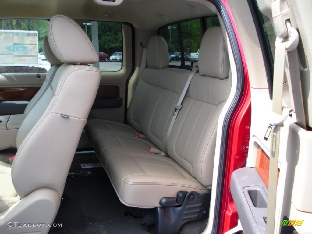 2010 F150 Lariat SuperCab - Red Candy Metallic / Tan photo #6