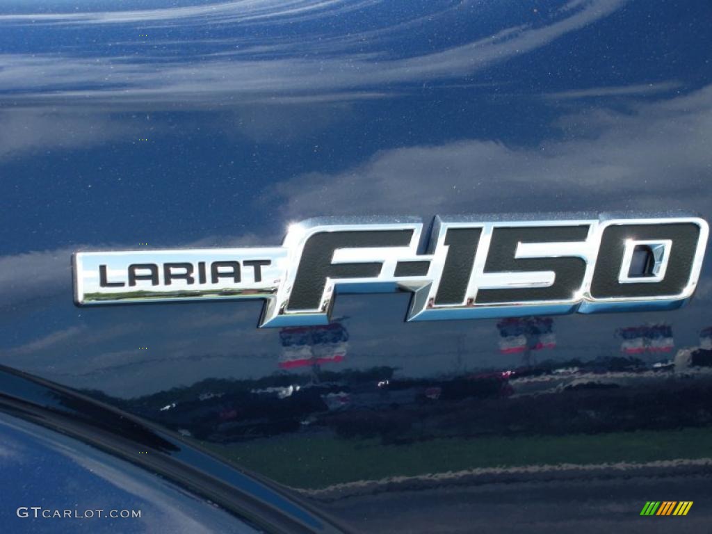 2010 F150 Lariat SuperCrew 4x4 - Dark Blue Pearl Metallic / Tan photo #4