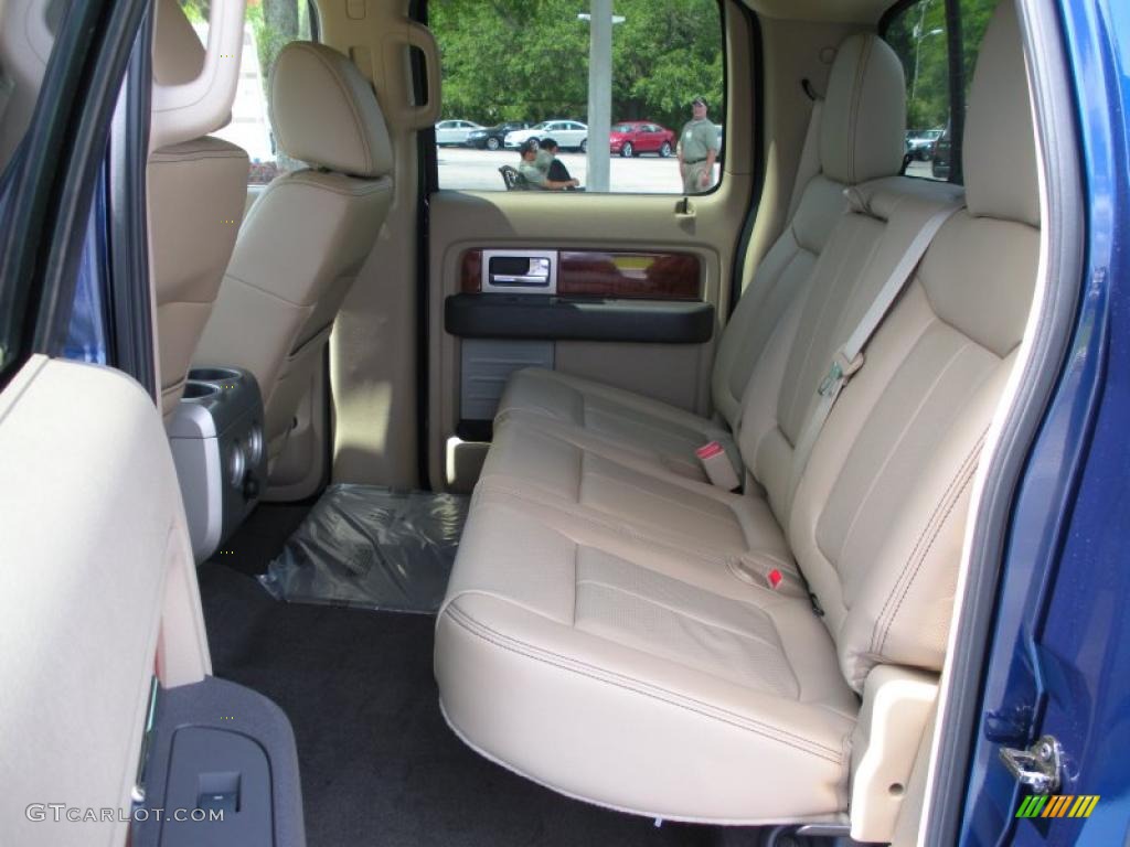 2010 F150 Lariat SuperCrew 4x4 - Dark Blue Pearl Metallic / Tan photo #6