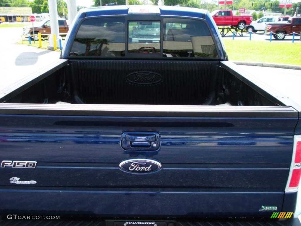 2010 F150 Lariat SuperCrew 4x4 - Dark Blue Pearl Metallic / Tan photo #10