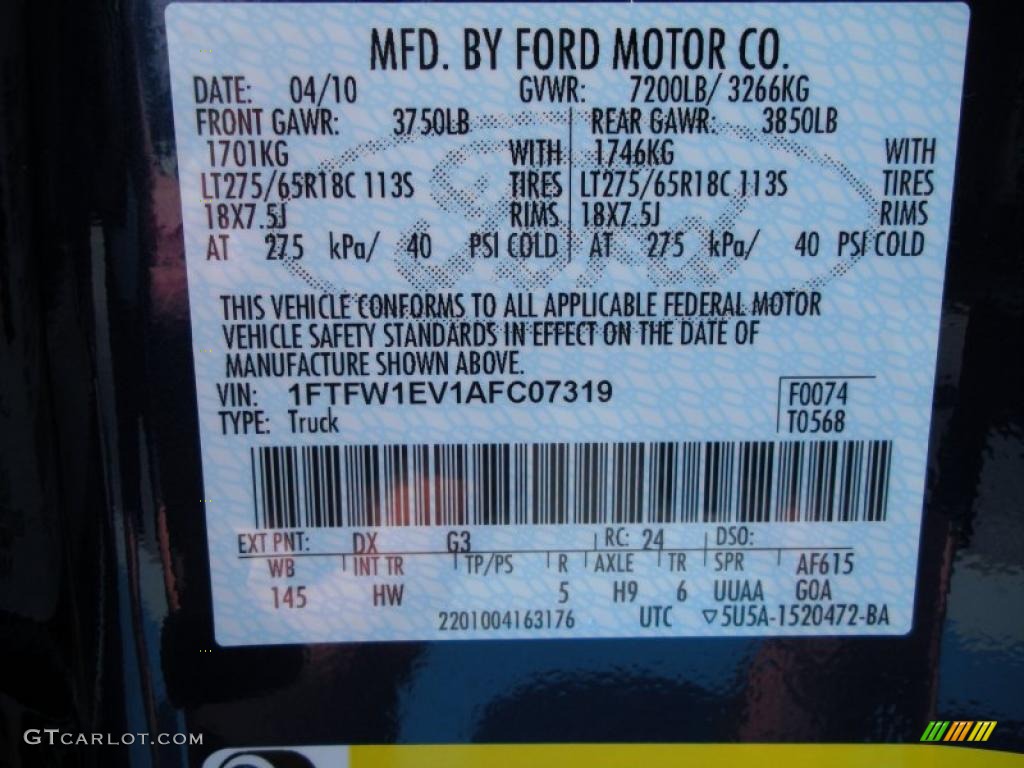 2010 F150 Lariat SuperCrew 4x4 - Dark Blue Pearl Metallic / Tan photo #12