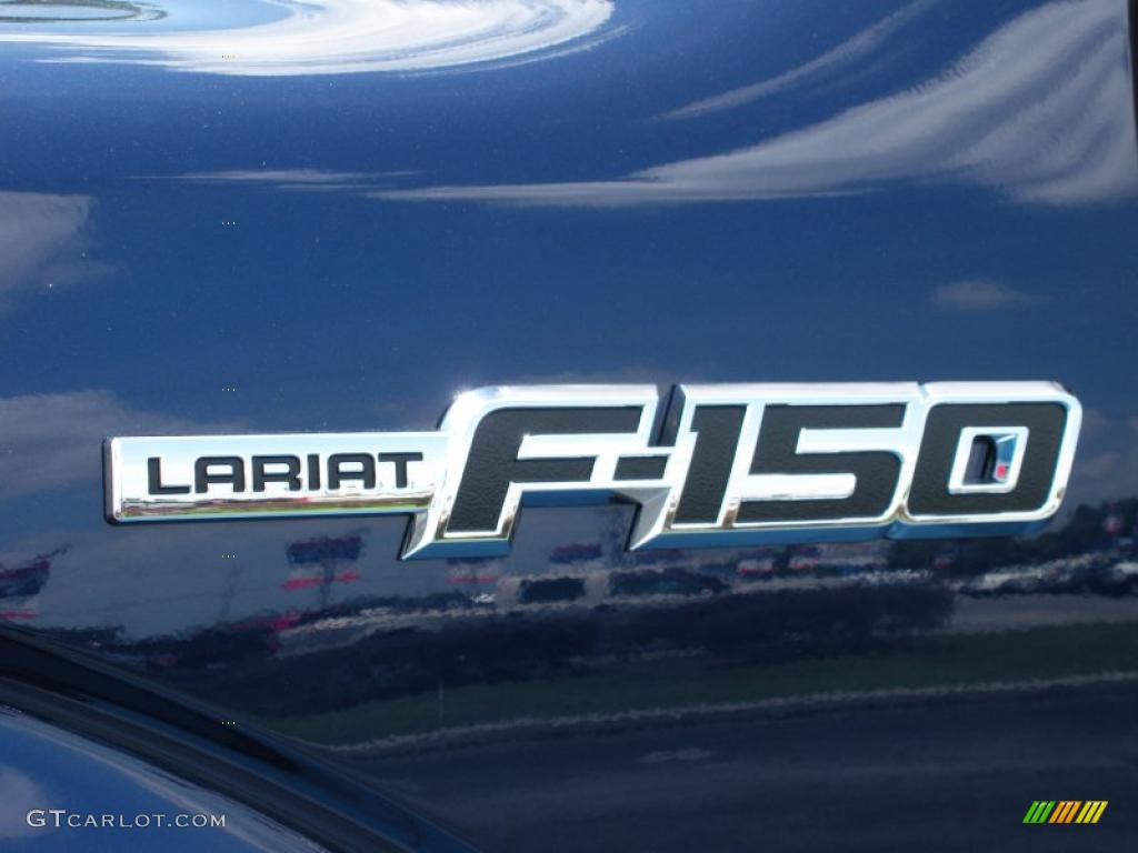 2010 F150 Lariat SuperCab - Dark Blue Pearl Metallic / Tan photo #4