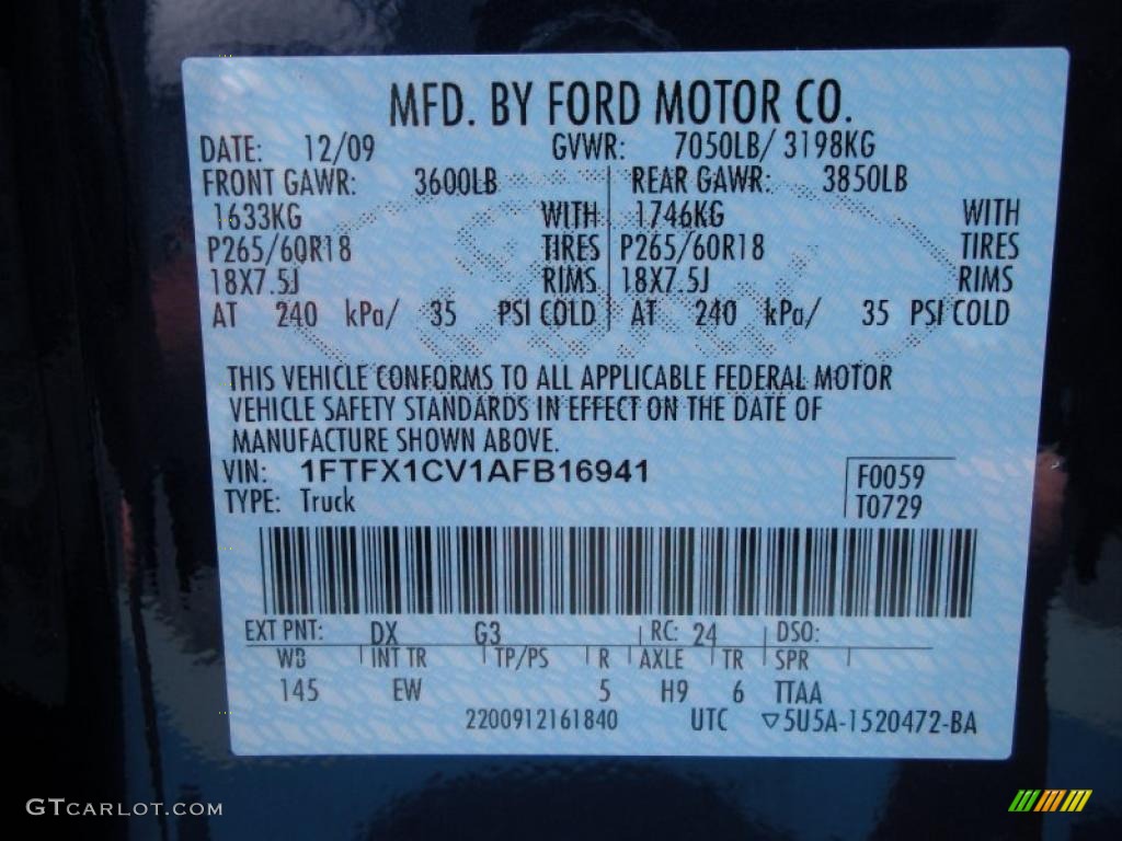 2010 F150 Lariat SuperCab - Dark Blue Pearl Metallic / Tan photo #12