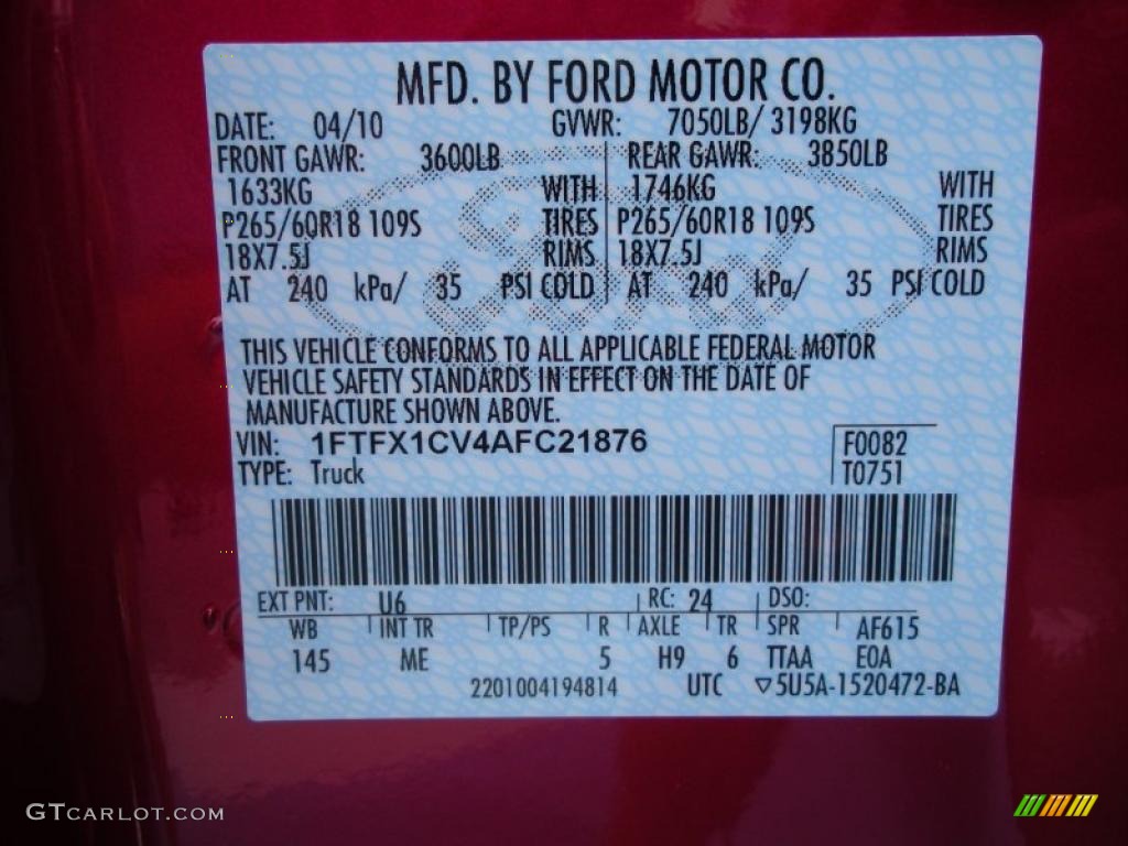 2010 F150 XLT SuperCab - Red Candy Metallic / Tan photo #11
