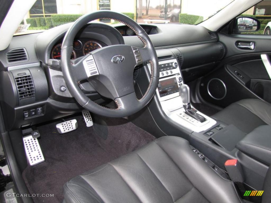 2007 Infiniti G 35 Coupe Graphite Black Steering Wheel Photo #29907617