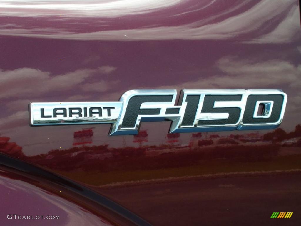 2010 F150 Lariat SuperCrew 4x4 - Royal Red Metallic / Tan photo #4