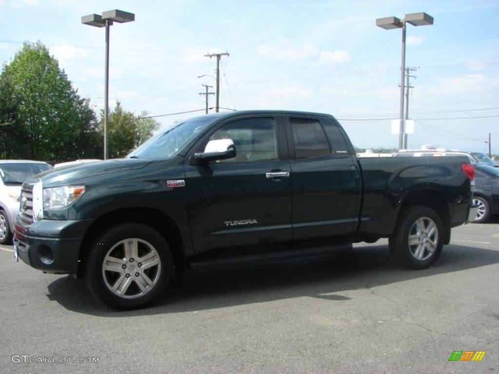 2008 Tundra Limited Double Cab 4x4 - Timberland Green Mica / Beige photo #3