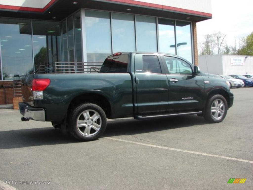 2008 Tundra Limited Double Cab 4x4 - Timberland Green Mica / Beige photo #9