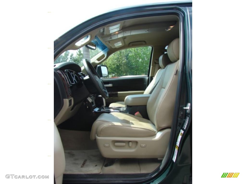 2008 Tundra Limited Double Cab 4x4 - Timberland Green Mica / Beige photo #10