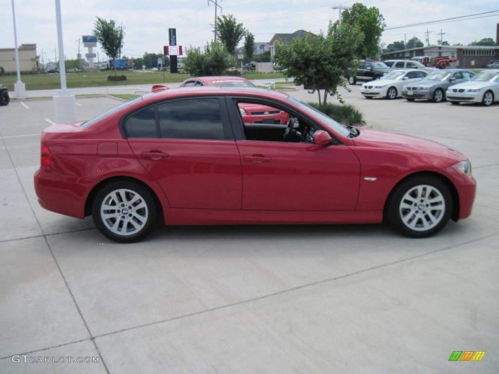 2007 3 Series 328i Sedan - Crimson Red / Black photo #4