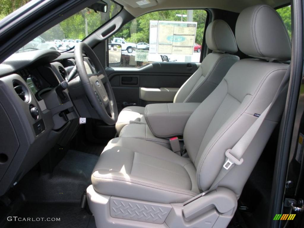 2010 F150 XL Regular Cab - Tuxedo Black / Medium Stone photo #5