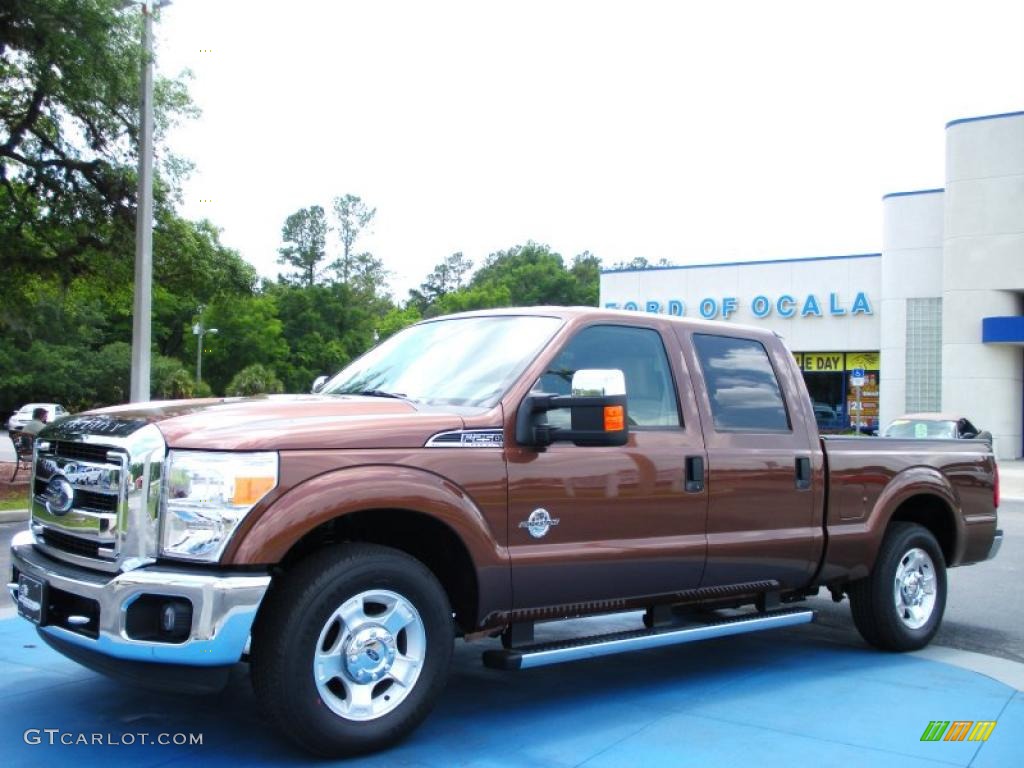 2011 F250 Super Duty XLT Crew Cab - Golden Bronze Metallic / Adobe Beige photo #1