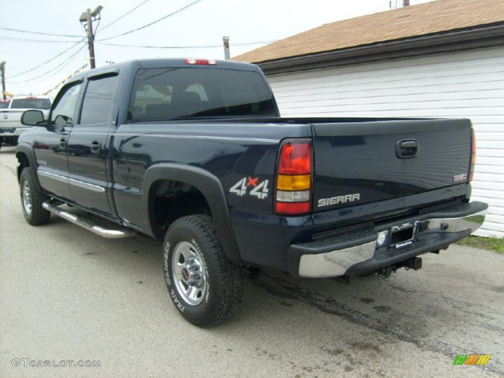 2005 Sierra 2500HD SLE Crew Cab 4x4 - Deep Blue Metallic / Dark Pewter photo #3