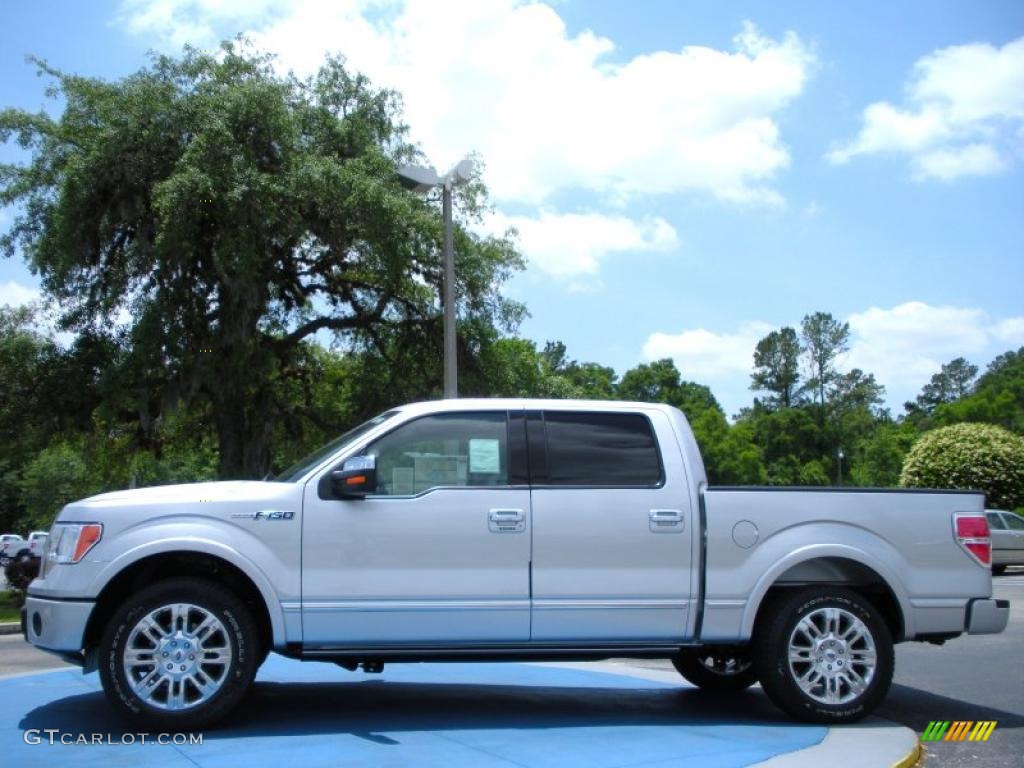 2010 F150 Platinum SuperCrew - Ingot Silver Metallic / Medium Stone Leather/Sienna Brown photo #2