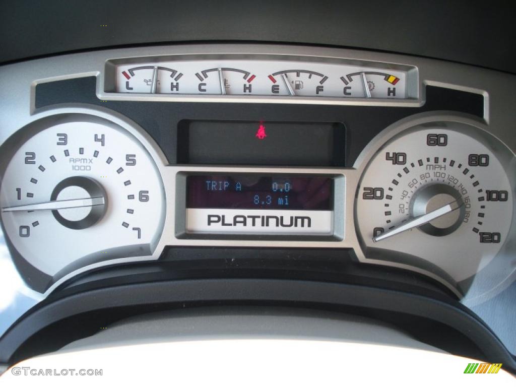 2010 F150 Platinum SuperCrew - Ingot Silver Metallic / Medium Stone Leather/Sienna Brown photo #9