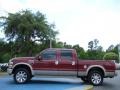 2008 Dark Toreador Red Ford F250 Super Duty Lariat Crew Cab 4x4  photo #2