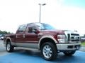 2008 Dark Toreador Red Ford F250 Super Duty Lariat Crew Cab 4x4  photo #7