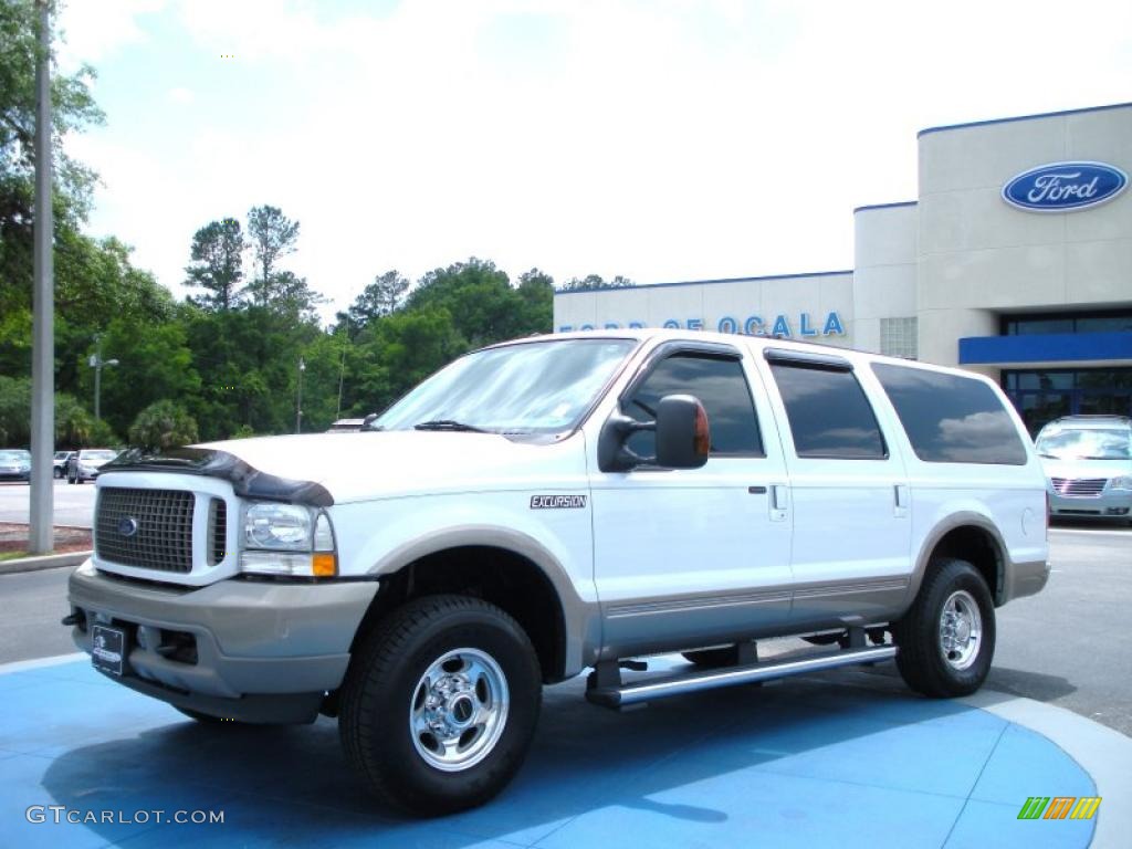 2004 Excursion Eddie Bauer 4x4 - Oxford White / Medium Parchment photo #1