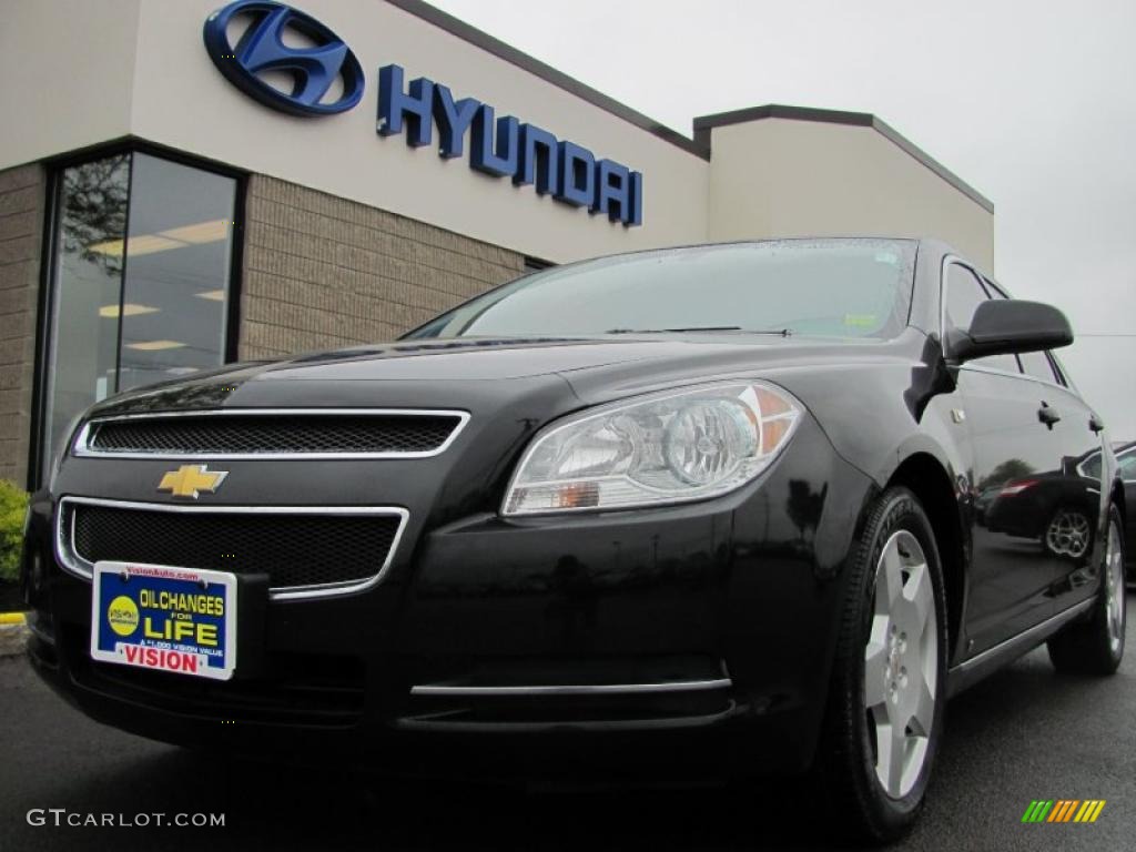 2008 Malibu LT Sedan - Black Granite Metallic / Ebony photo #1