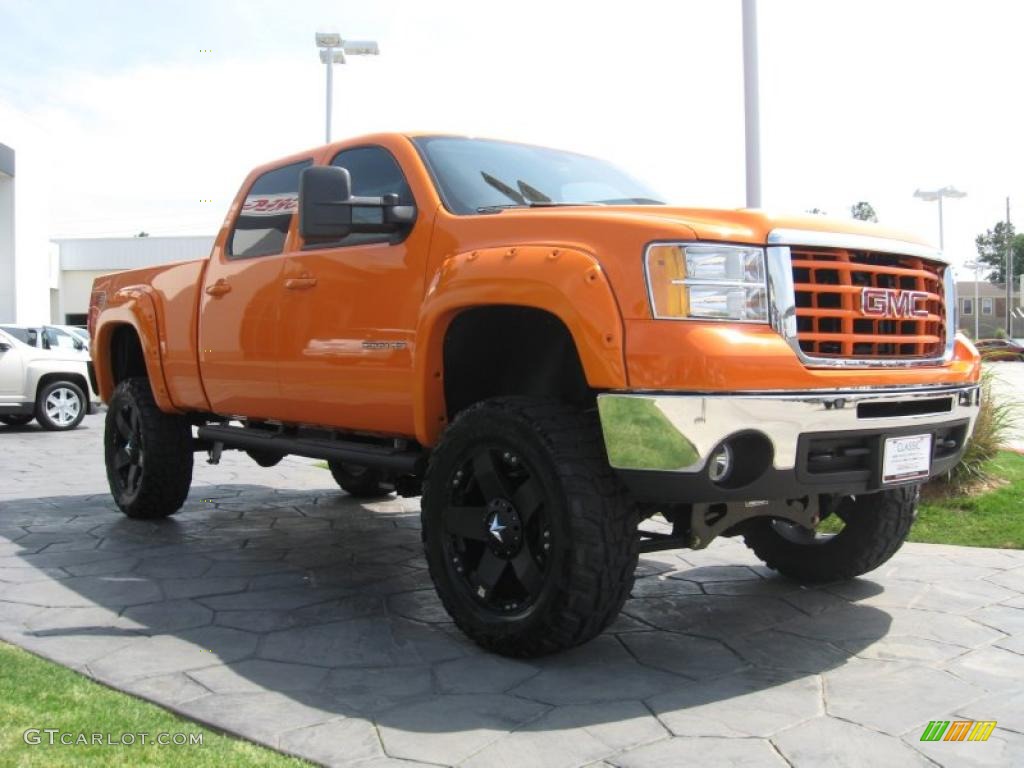 2010 Sierra 2500HD Z71 Crew Cab 4x4 - Custom Orange / Light Titanium photo #28