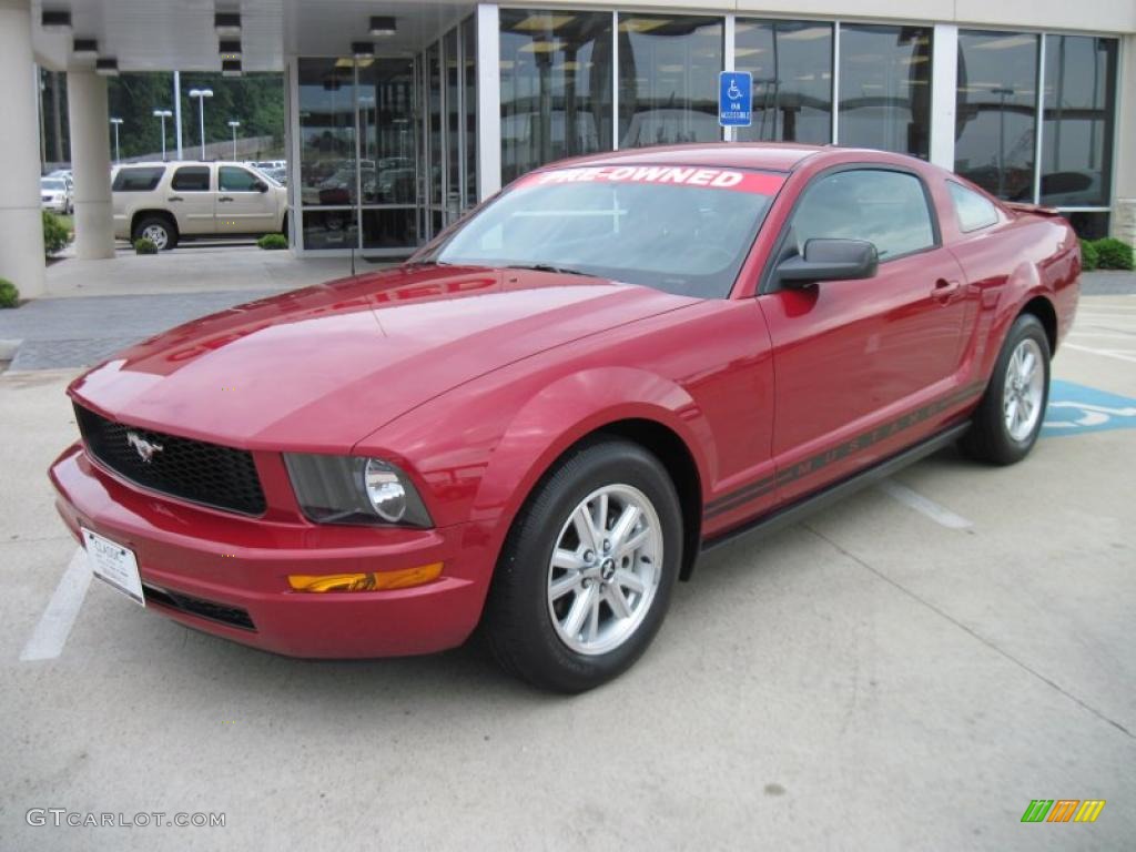 2008 Mustang V6 Premium Coupe - Dark Candy Apple Red / Dark Charcoal photo #1