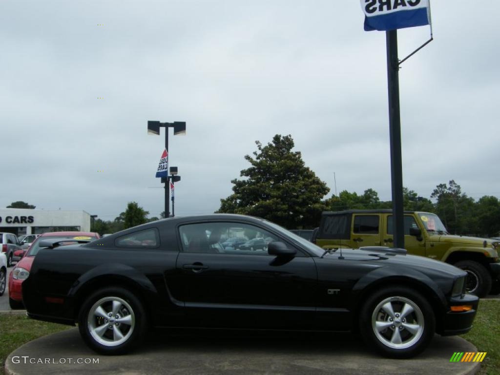 2007 Mustang GT Premium Coupe - Black / Black/Red photo #6