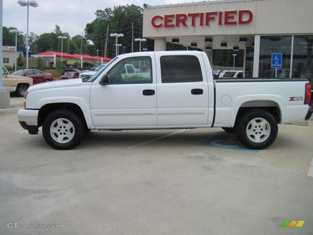 2007 Silverado 1500 Classic LT Crew Cab 4x4 - Summit White / Tan photo #3