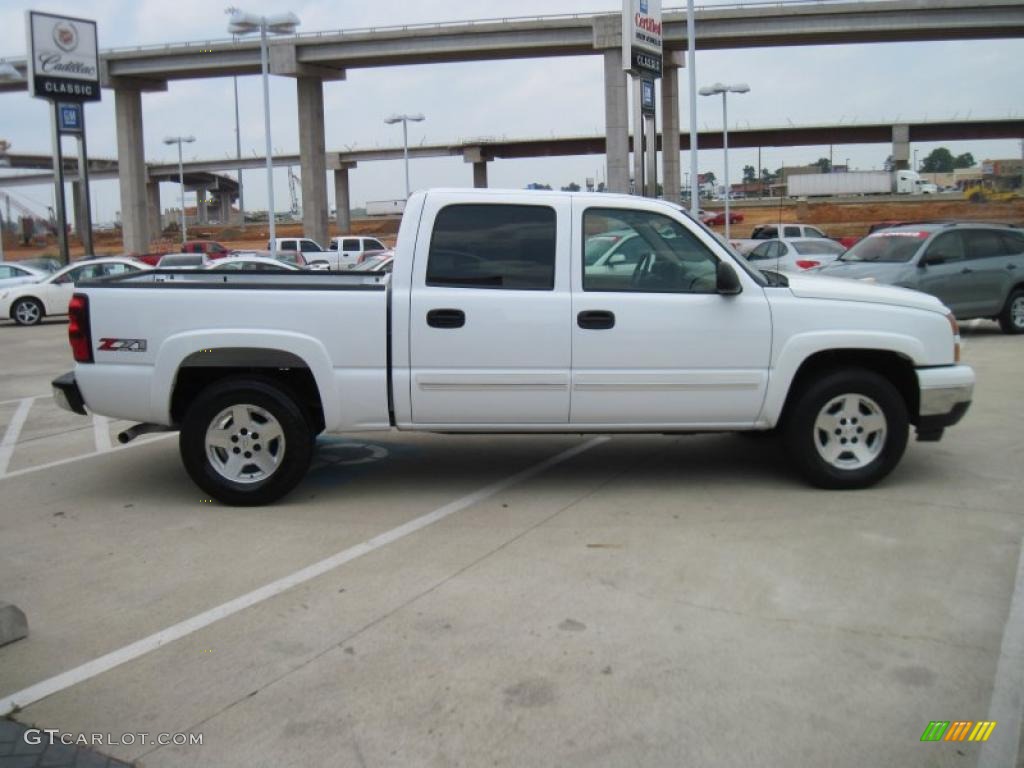 2007 Silverado 1500 Classic LT Crew Cab 4x4 - Summit White / Tan photo #4