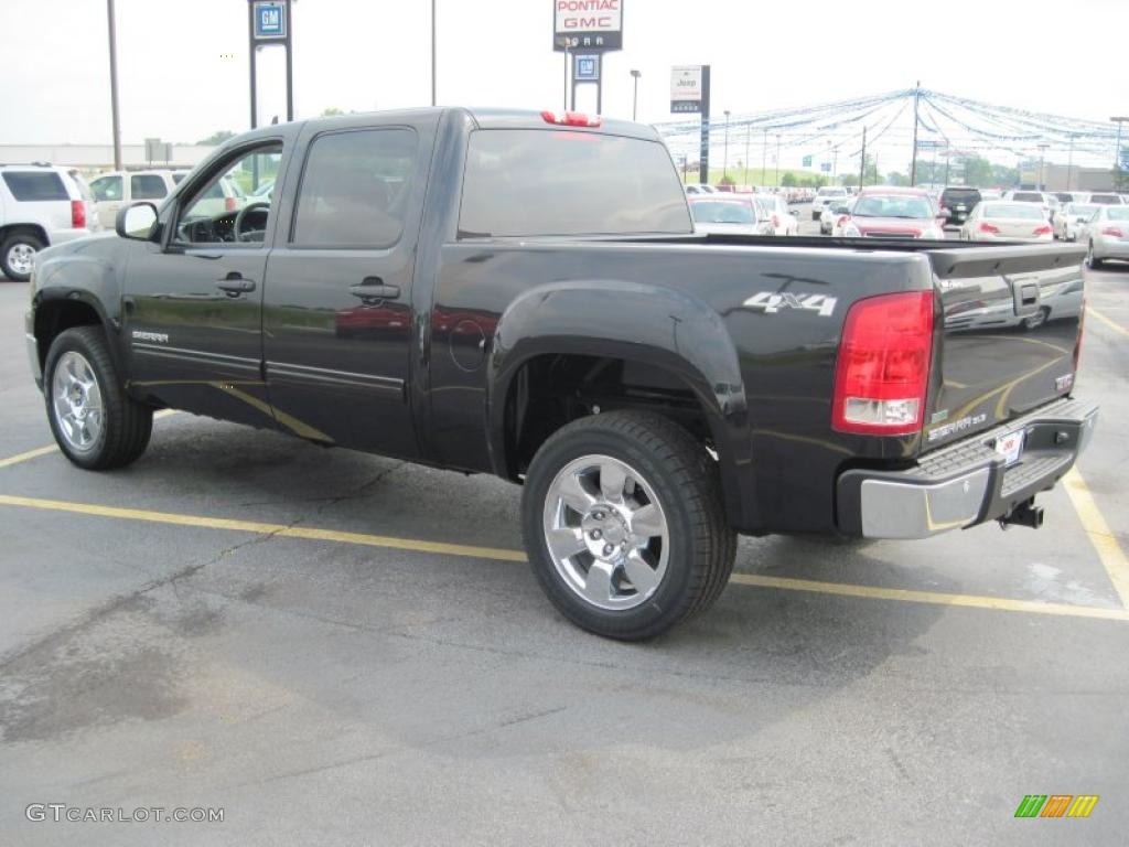 2010 Sierra 1500 SLE Crew Cab 4x4 - Carbon Black Metallic / Dark Titanium/Light Titanium photo #7