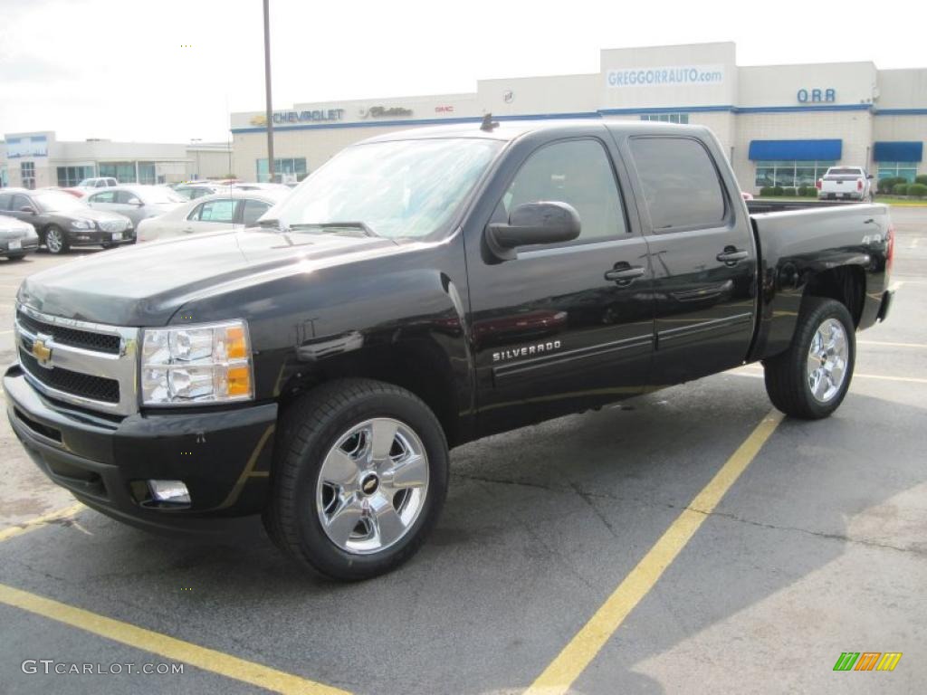 2010 Silverado 1500 LTZ Crew Cab 4x4 - Black / Dark Cashmere/Light Cashmere photo #1