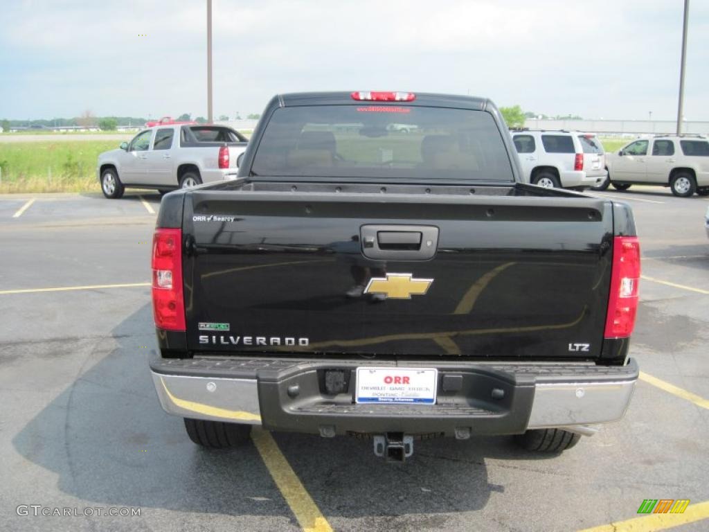 2010 Silverado 1500 LTZ Crew Cab 4x4 - Black / Dark Cashmere/Light Cashmere photo #6