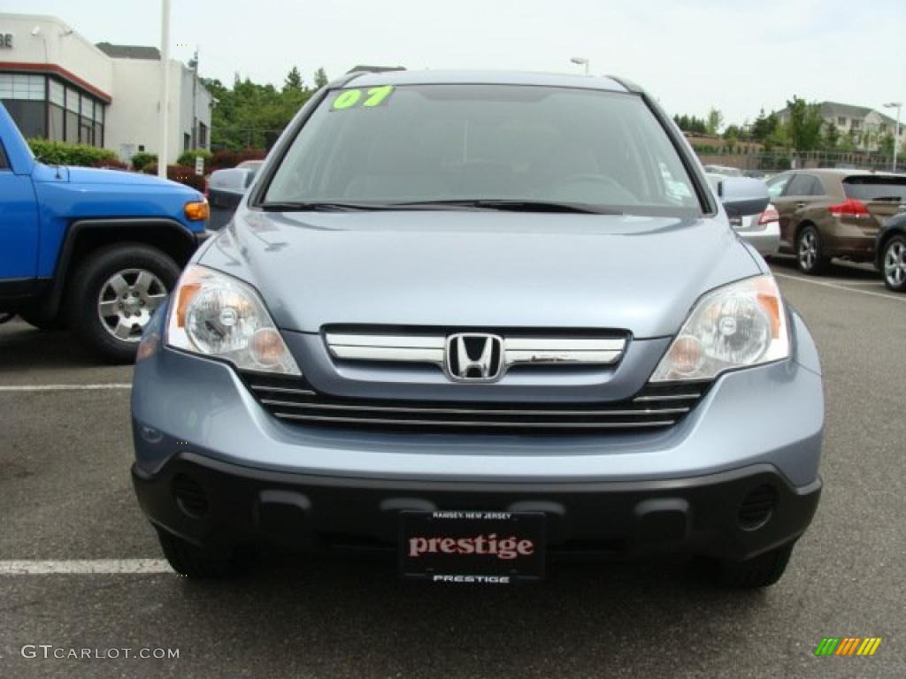 2007 CR-V EX-L 4WD - Glacier Blue Metallic / Gray photo #2