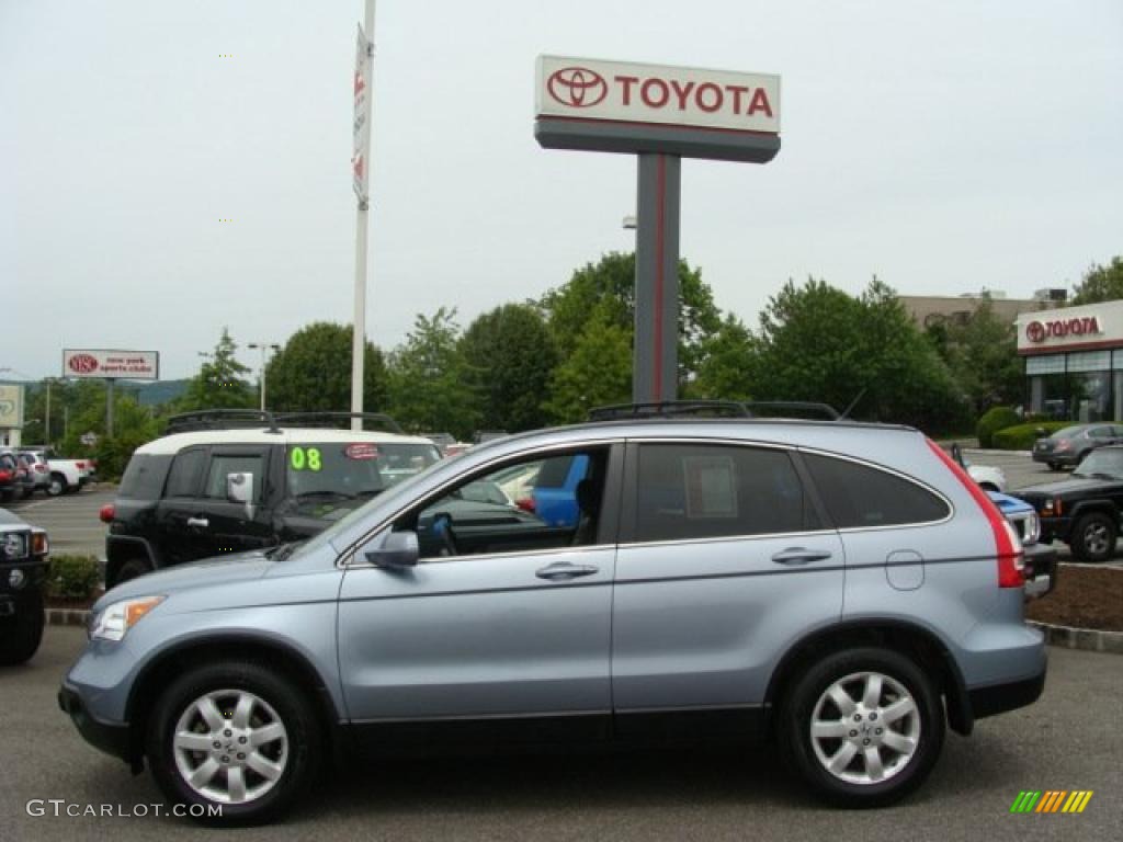 2007 CR-V EX-L 4WD - Glacier Blue Metallic / Gray photo #3