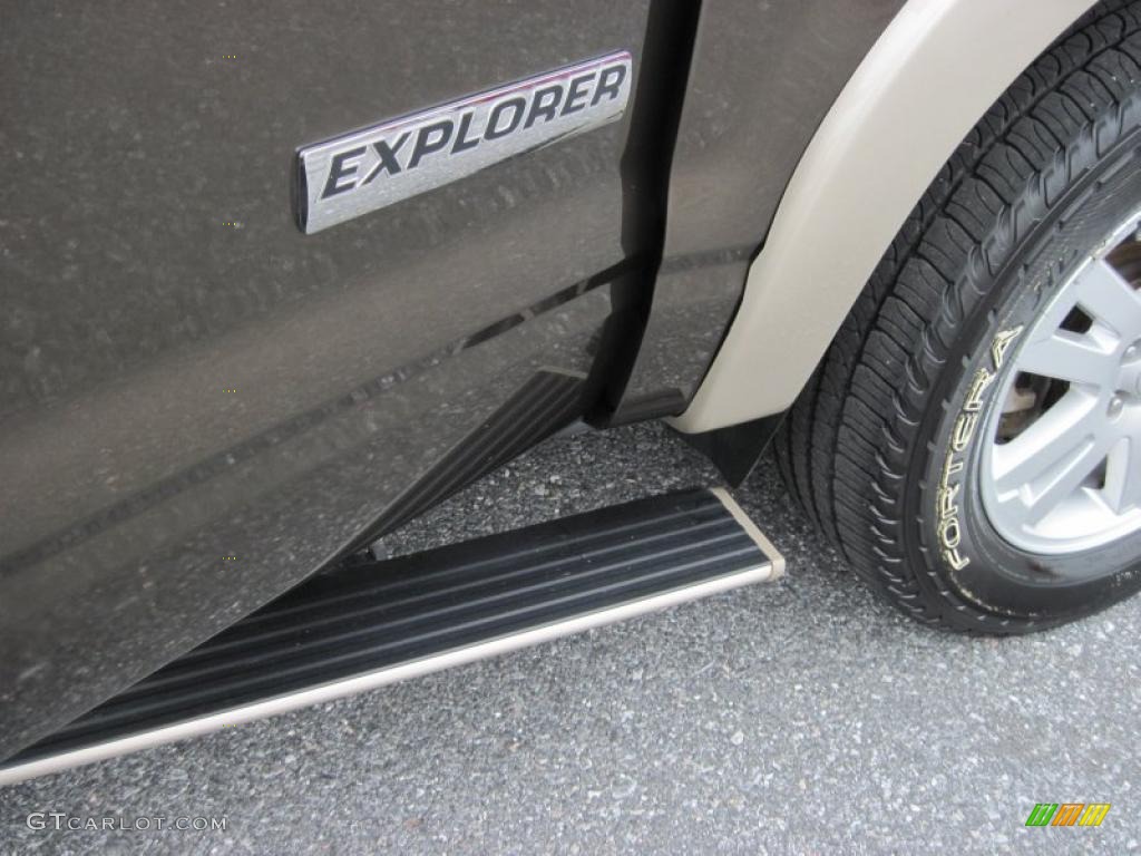 2008 Explorer Eddie Bauer 4x4 - Stone Green Metallic / Camel photo #5