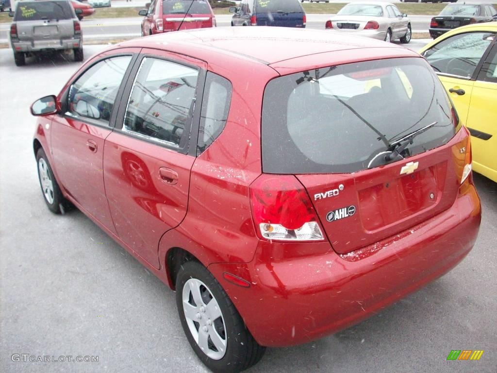 2007 Aveo 5 LS Hatchback - Sport Red / Charcoal Black photo #4